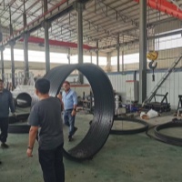 Daimeter 2 metre içi boş duvar sarma borusu makine testi başarılı oldu